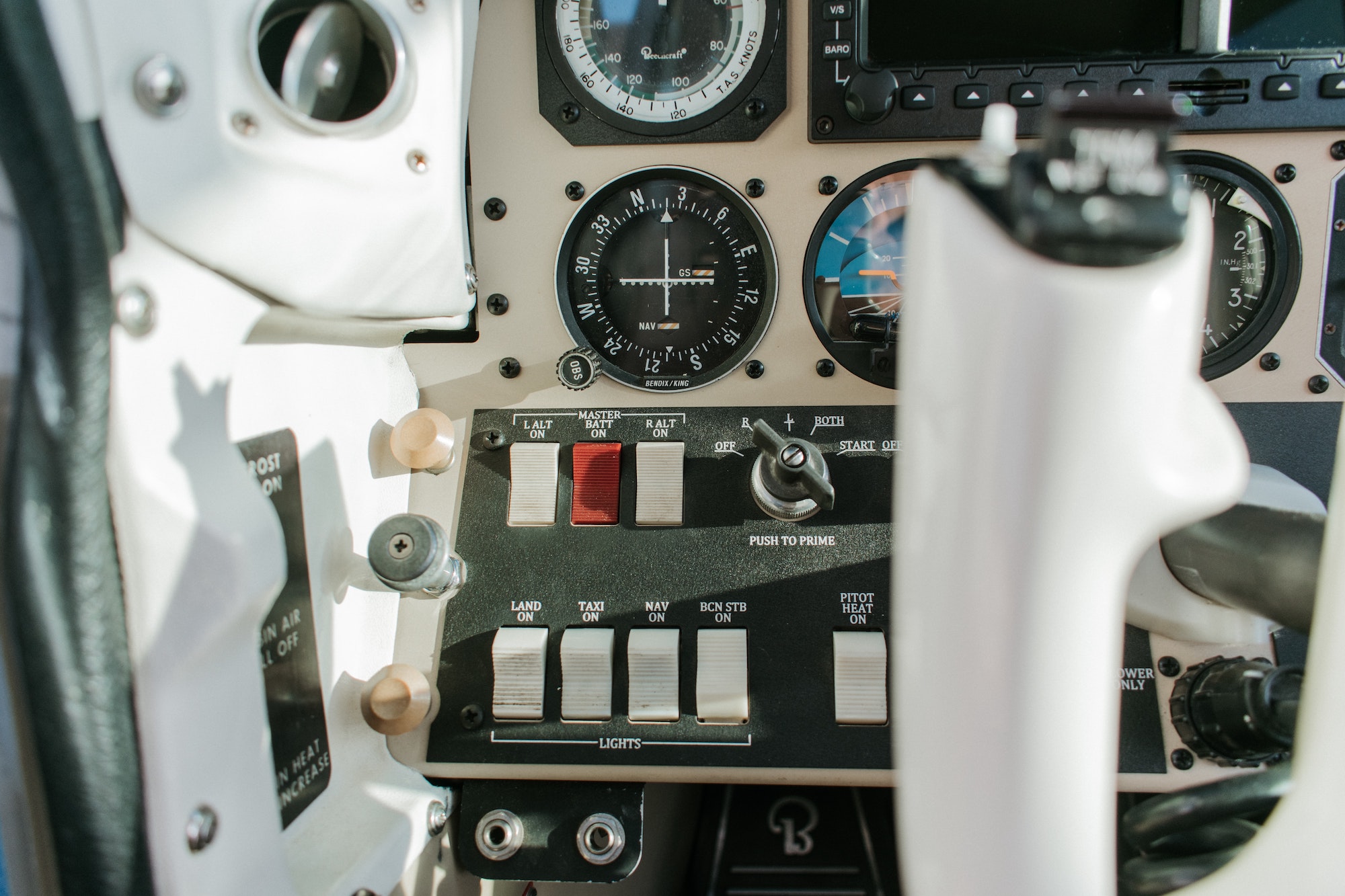 Aircraft instrument panel close-up used for flight training study